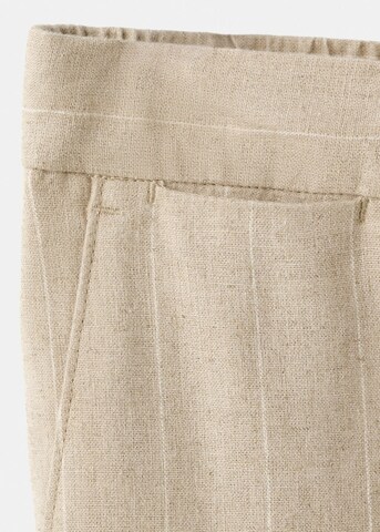 MANGO MAN Slim fit Pleated Pants 'Rainier' in Beige