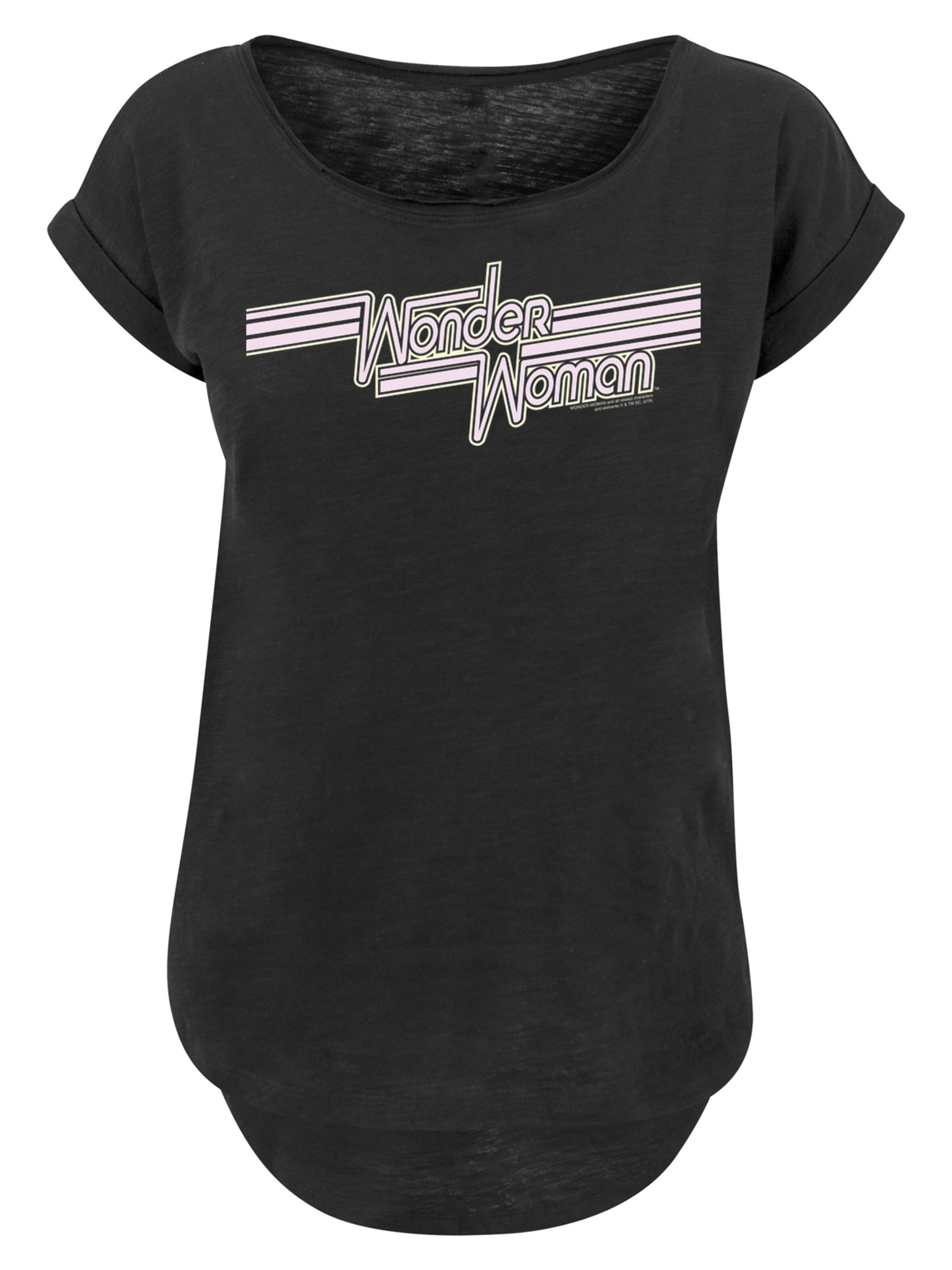 F4NT4STIC Shirt 'DC Comics Wonder Woman' in Black: front