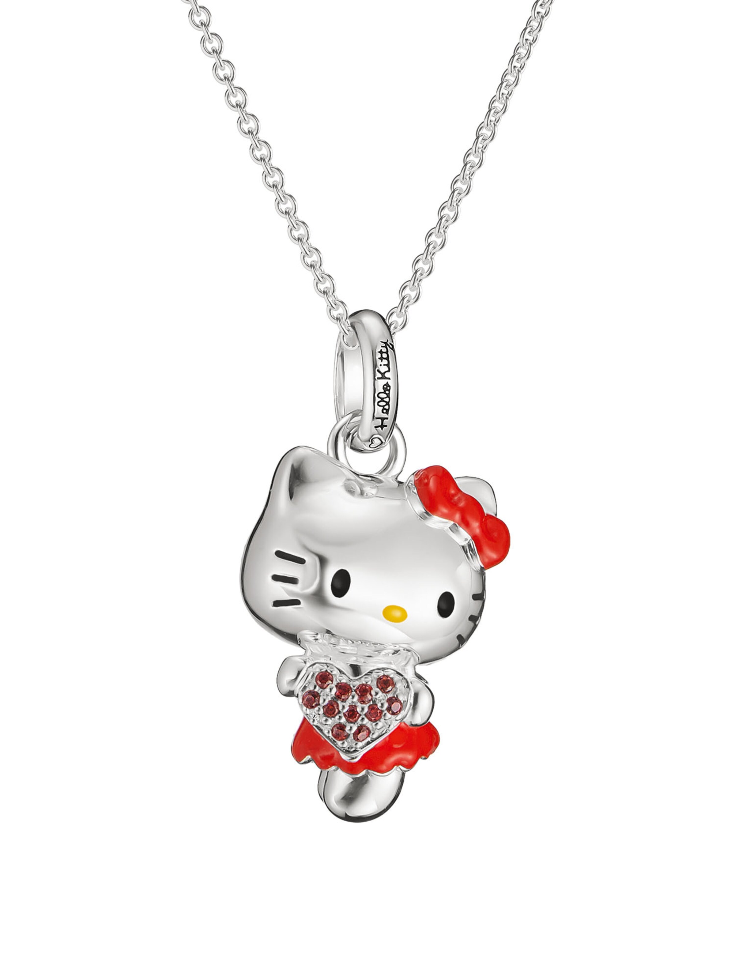 Thomas Sabo Hello Kitty Kette Herz in Rot: Vorderseite