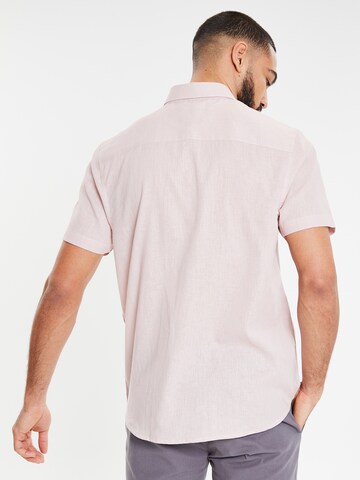 Threadbare Regular fit Πουκάμισο 'Dragon' σε ροζ