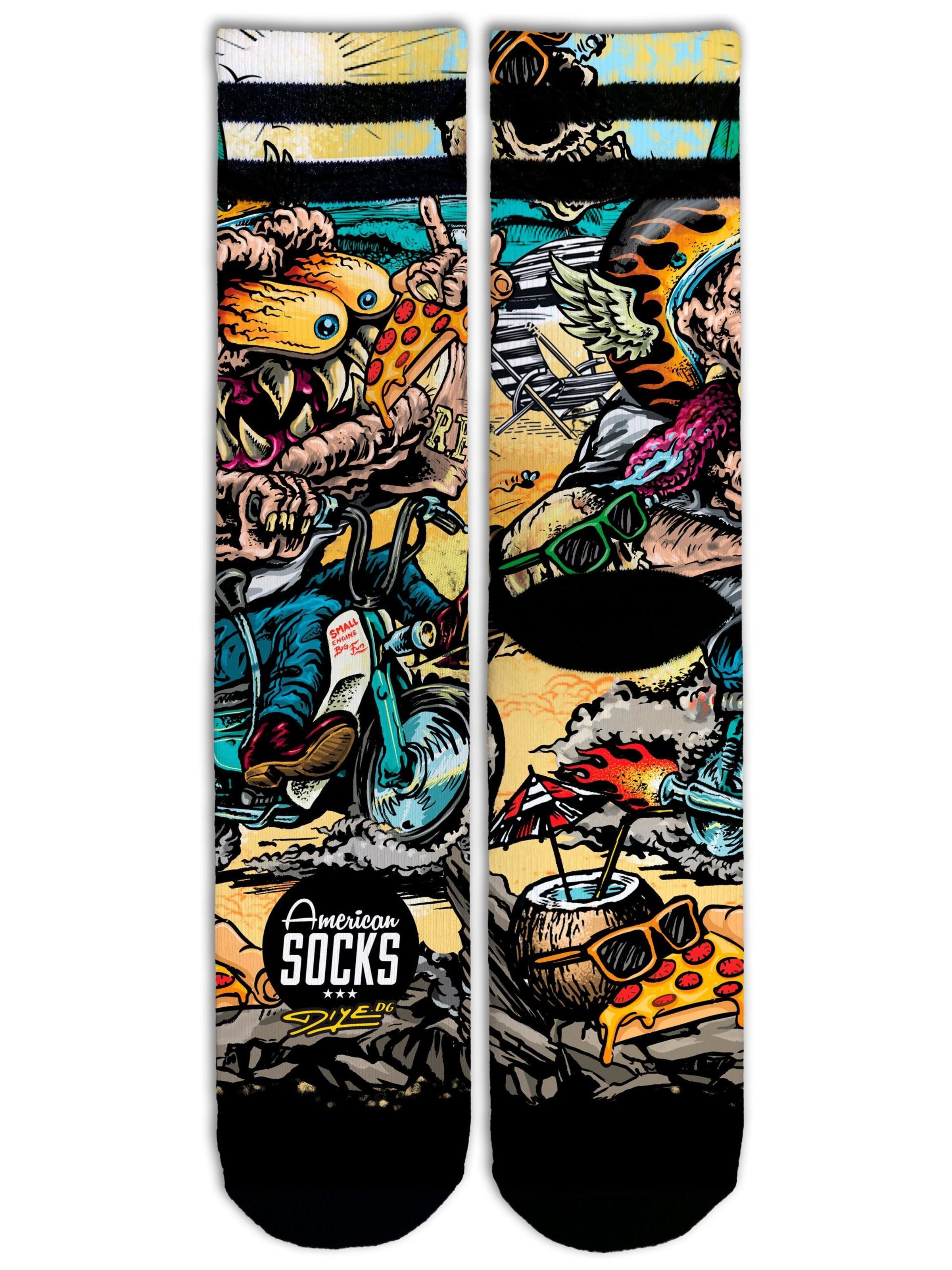 Calzino 'Bike Monster' di American Socks in colori misti