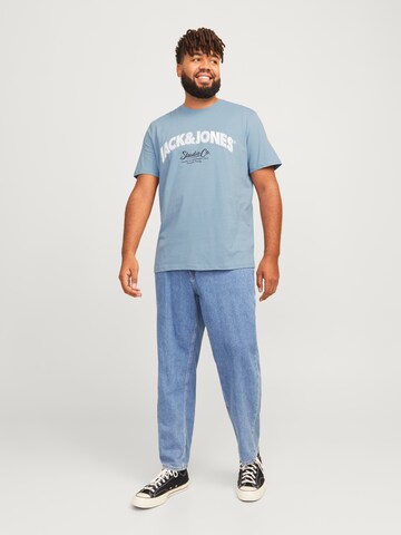 Jack & Jones Plus T-Shirt 'JORBRONX' in Blau