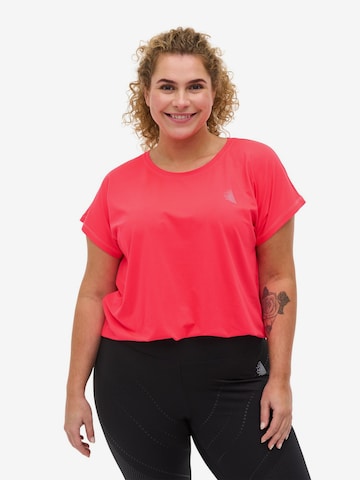 Active by Zizzi Performance Shirt 'ABASIC' in Pink: front