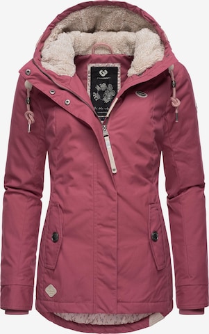 Ragwear Winter Jacket 'Monade' in Pink: front
