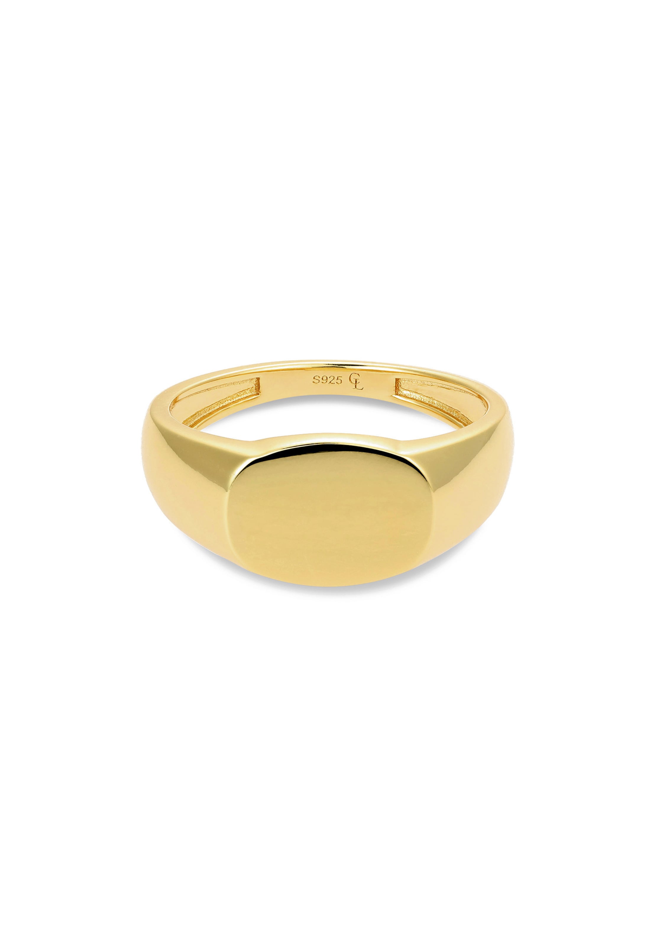 Commen Lines Ring in Gold: front