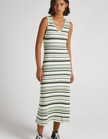 Pepe Jeans Knitted dress 'Doris' in Green