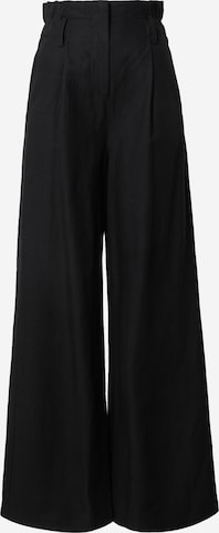 Guido Maria Kretschmer Women - Pierna ancha Pantalón de pinzas 'Sofie' en negro: frente