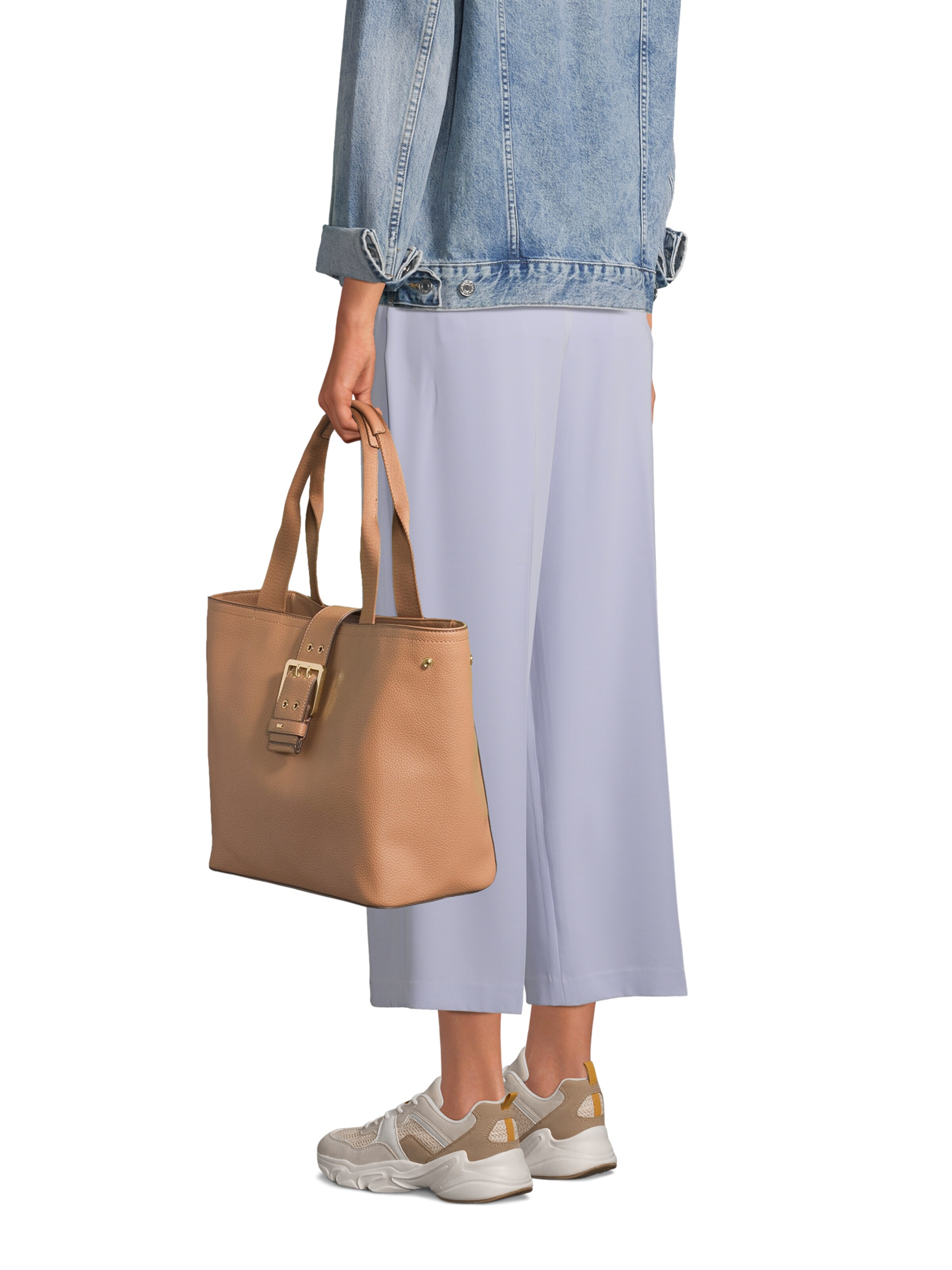 DKNY - Mala de ombro 'Rita' em bege