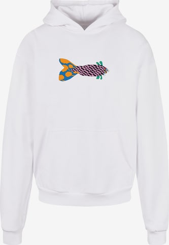 Merchcode Sweatshirt 'Yellow Submarine - Fish No. 1' in Wit: voorkant