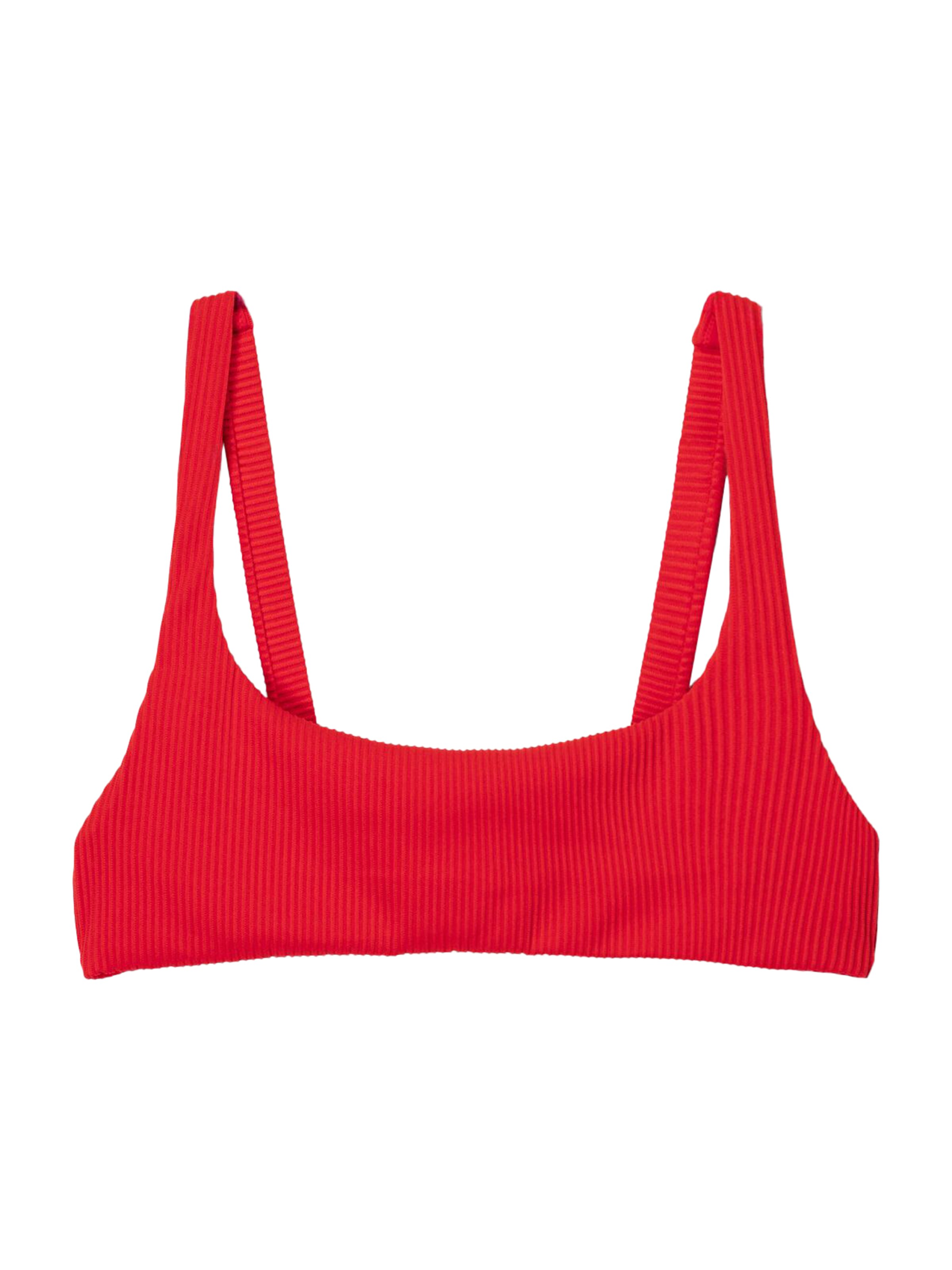 Bershka Korzetová Horní díl plavek – červená: přední strana