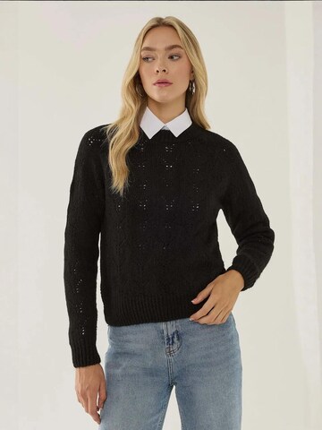 Hiccup Pullover in Schwarz: Vorderseite