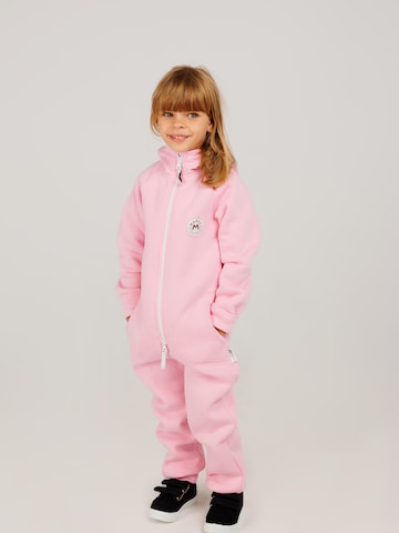 MANUL Overall 'Flamingo by MANUL - Basic' in Roze: voorkant