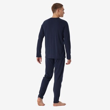SCHIESSER Pyjama lang in Blauw