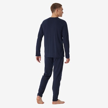 SCHIESSER Long Pajamas in Blue