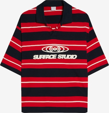 BershkaMajica - crvena boja: prednji dio