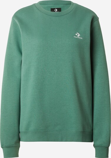 CONVERSE Sweatshirt em esmeralda / branco, Vista do produto