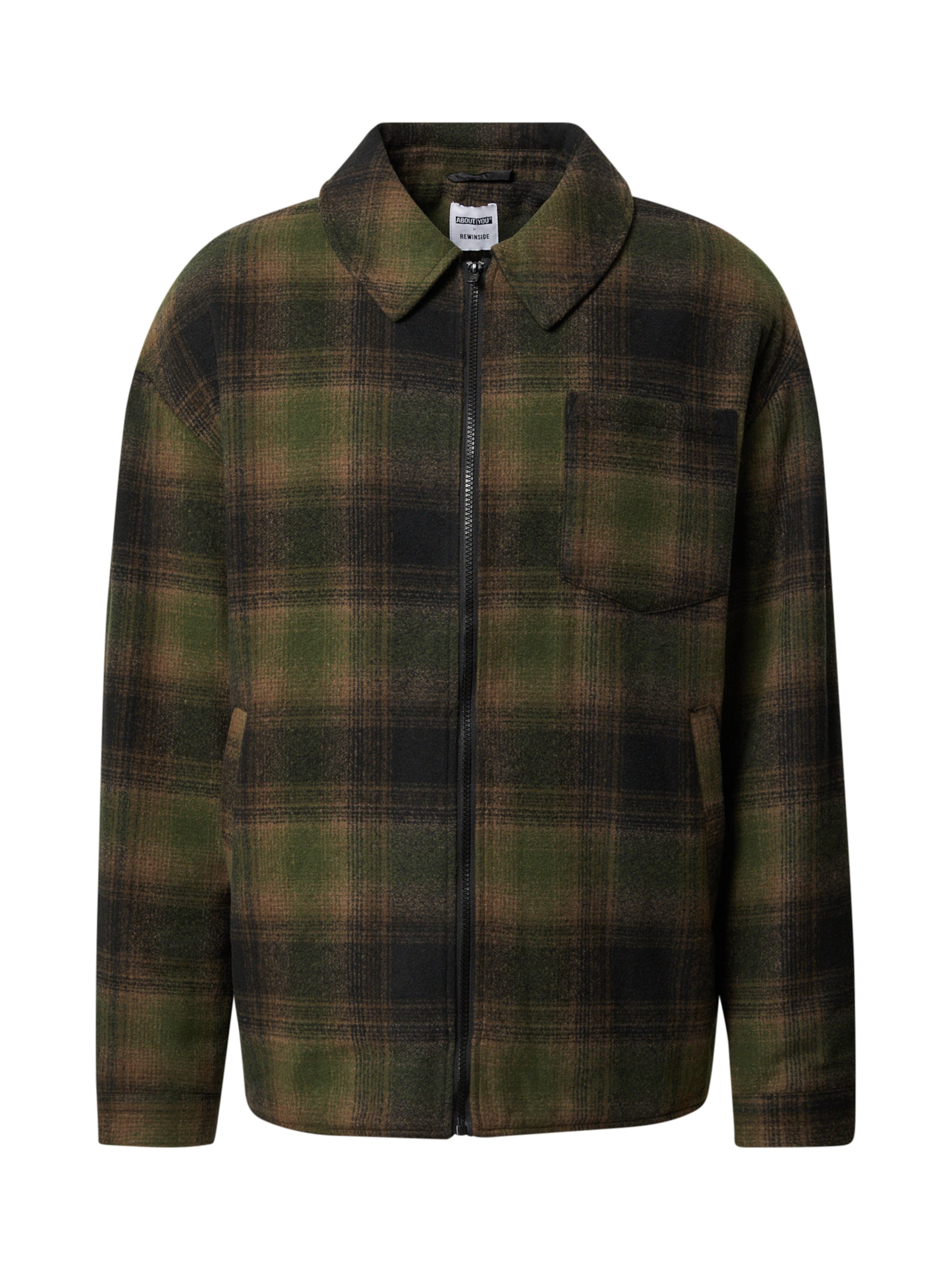 ABOUT YOU x Rewinside - Casaco meia-estação 'Adrian' em verde: frente
