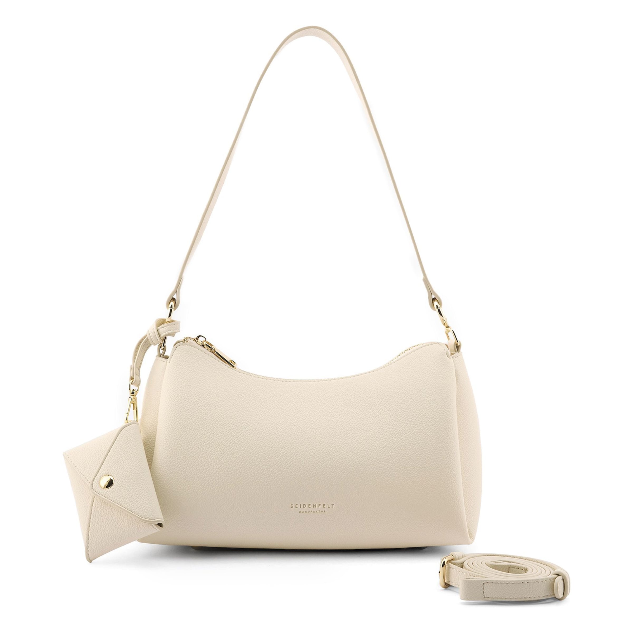 Borsa a spalla 'Meloy' di Seidenfelt in bianco: frontale