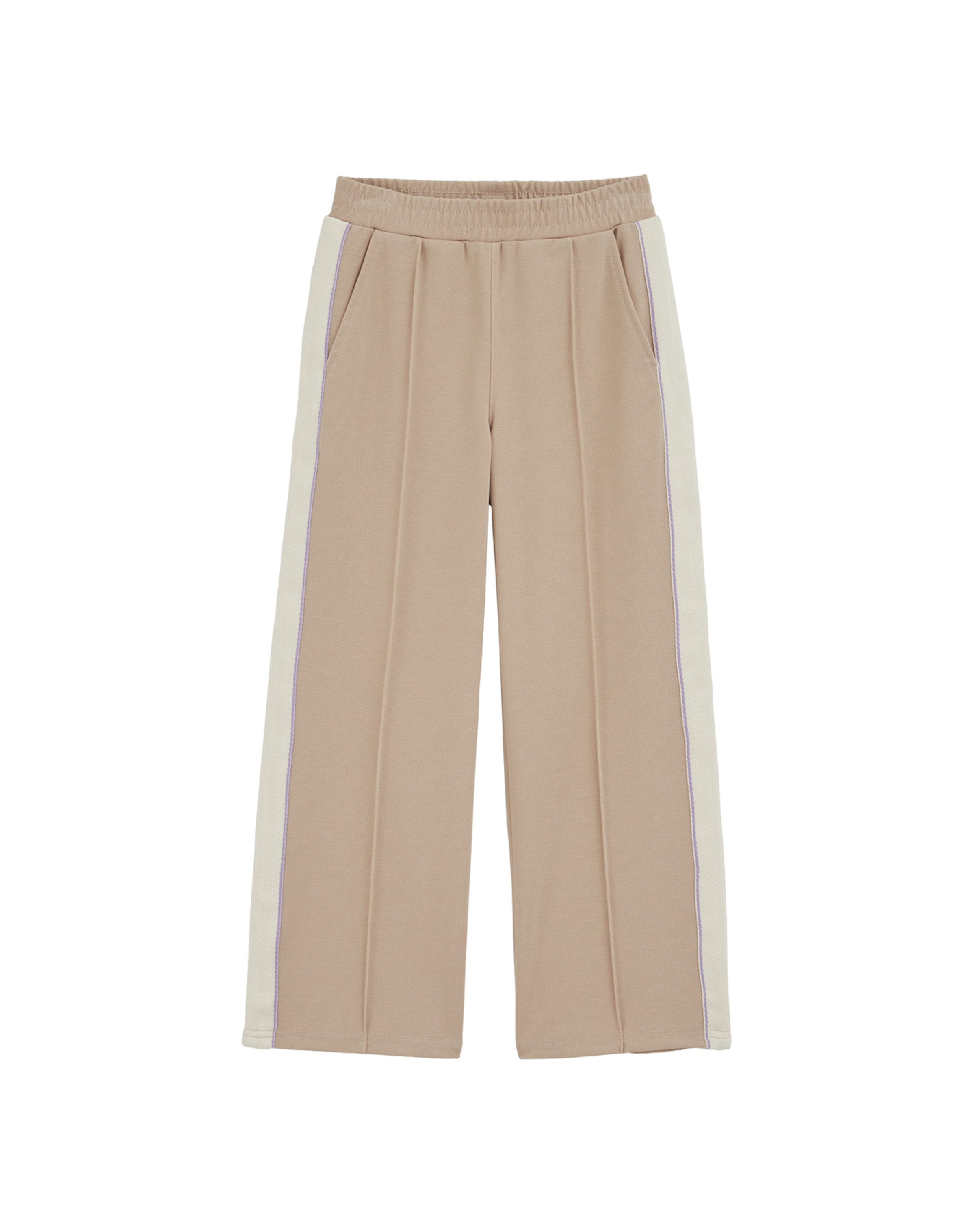 Wide Leg Pantalon WE Fashion en beige : devant