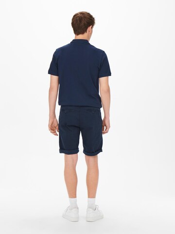 Only & Sons Regular Chino Pants 'Peter' in Blue