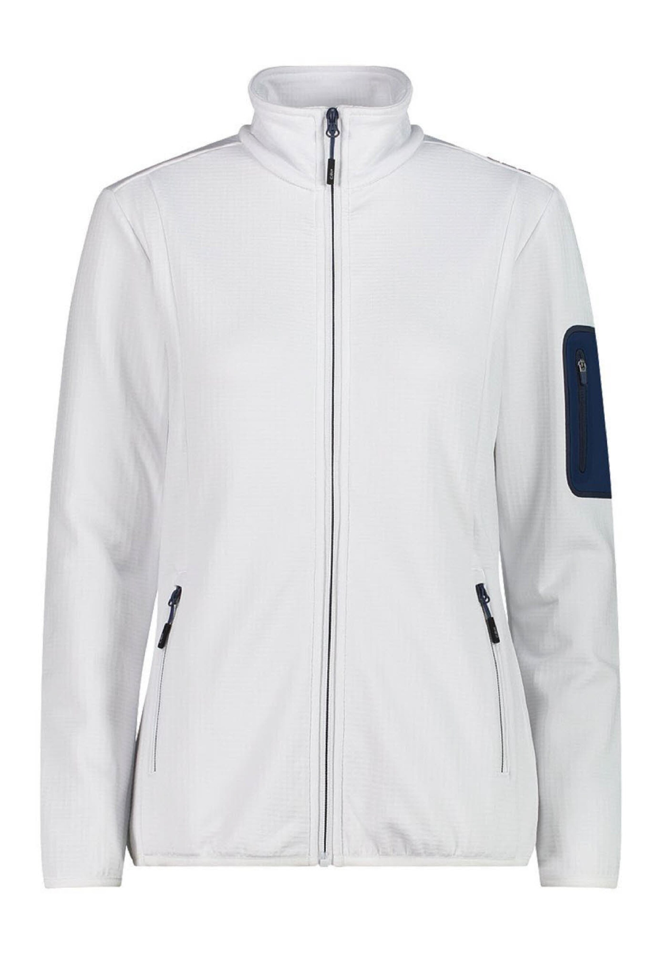 CMP Athletic Fleece Jacket in White: front