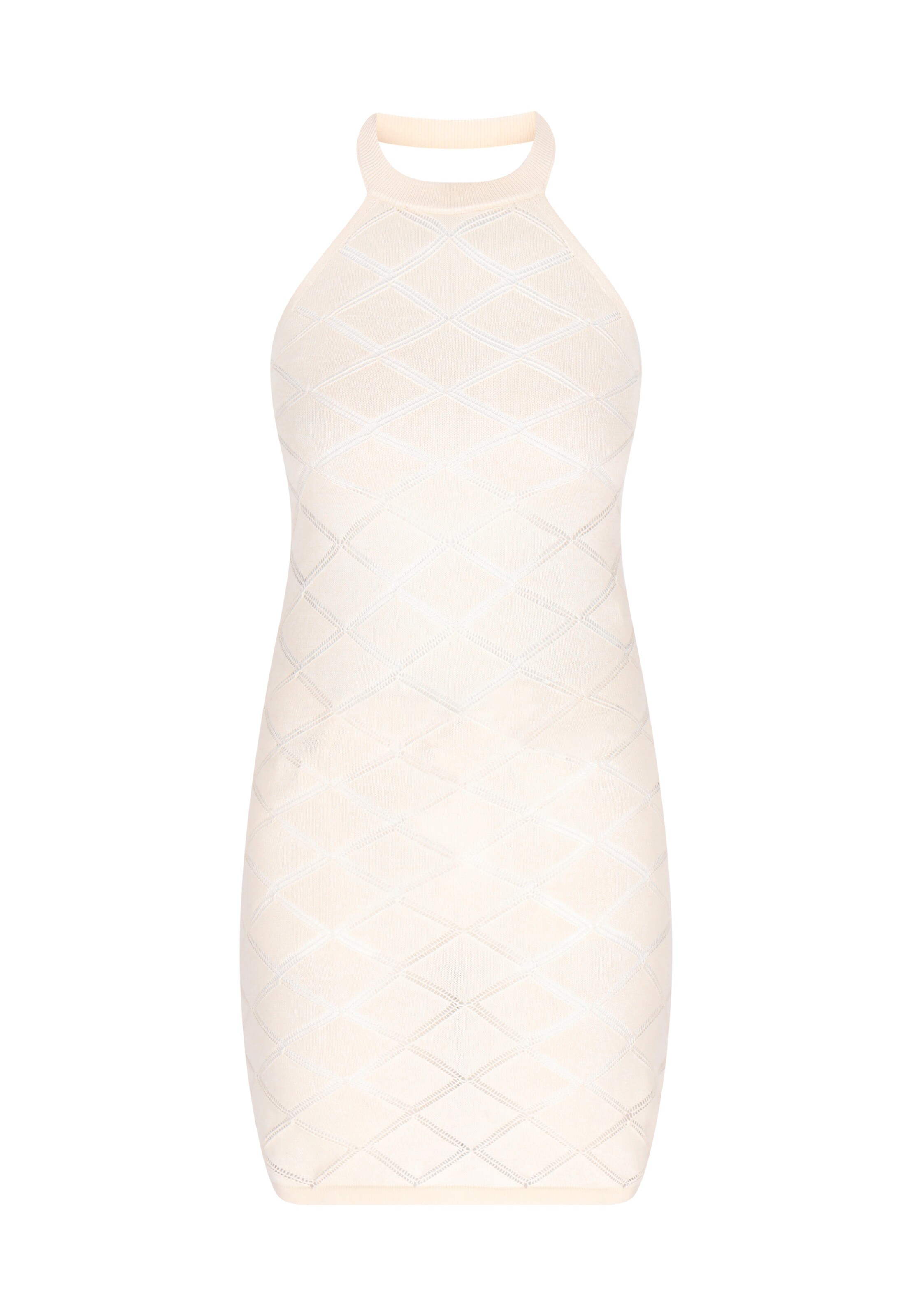 IZIA Stickad klänning 'Spring Summer' i beige: framsida