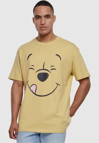 MT Upscale Majica 'Disney 100 Winnie Pooh Face' | rumena barva: sprednja stran