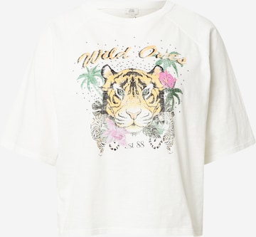 T-shirt River Island en blanc : devant