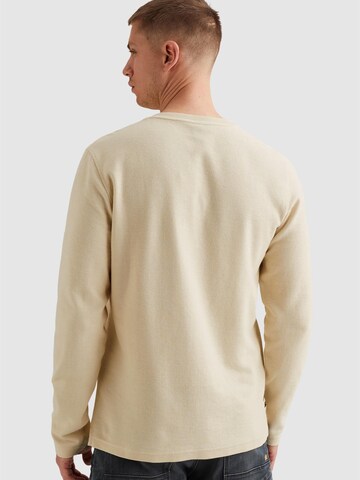 PME Legend Regular fit Overhemd 'Henley T-shirt with long sleeves' in Beige