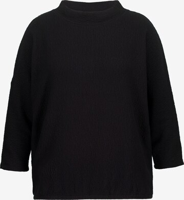 Sweat-shirt Ulla Popken en noir : devant