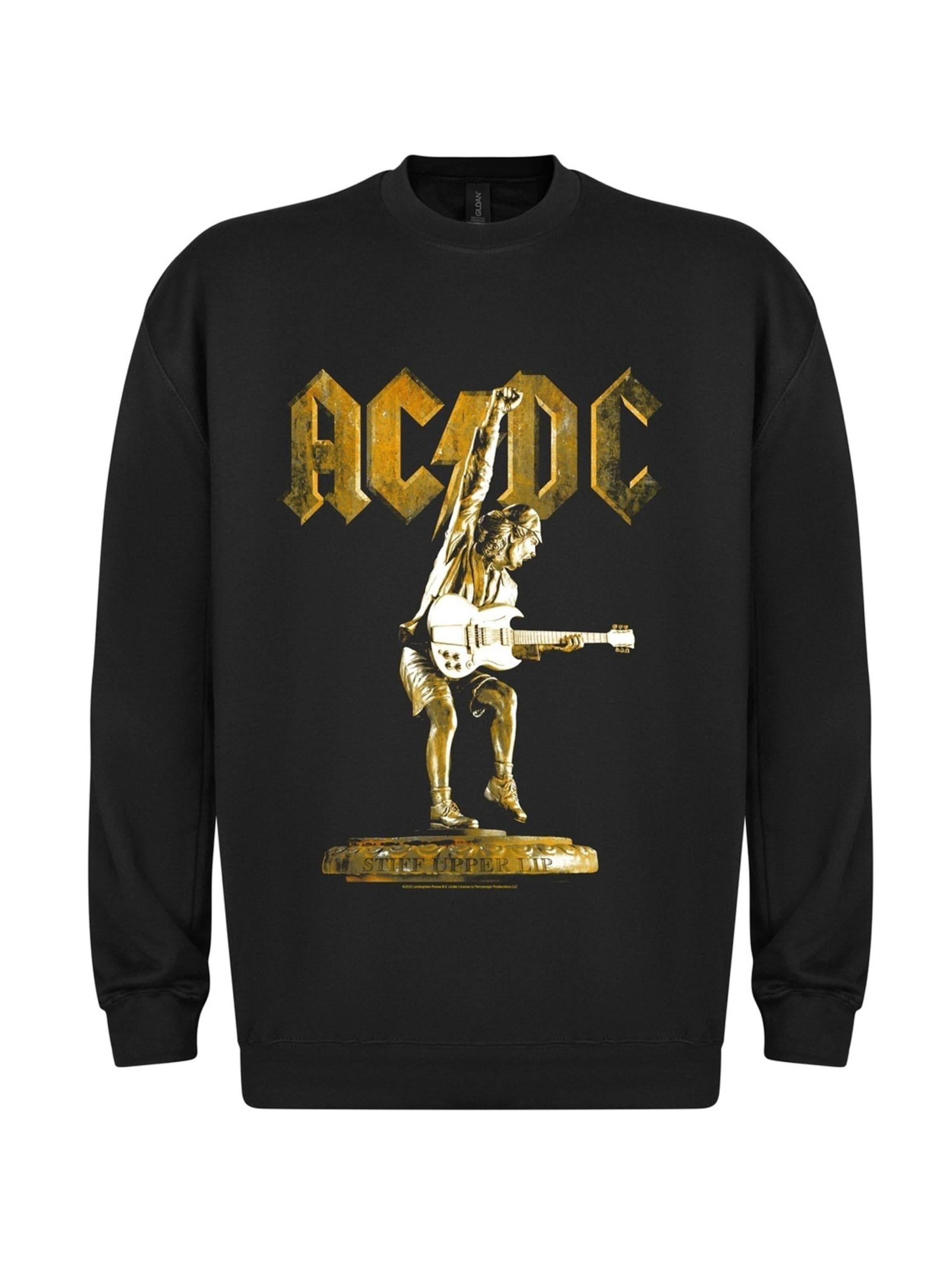 AC/DC Sweatshirt 'Stiff Upper Lip' in Black: front