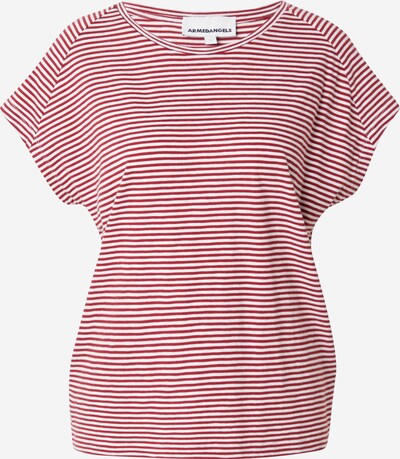 ARMEDANGELS Μπλουζάκι 'ONELIA' σε σκούρο κόκκινο / λευκό, Άποψη προϊόντος