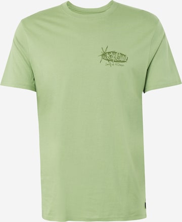 RIP CURL Λειτουργικό μπλουζάκι 'KEEP ON TRUCKING' σε πράσινο: μπροστά