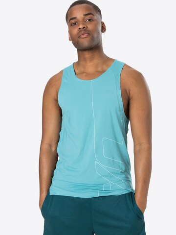 T-Shirt fonctionnel 'Iso Chill' UNDER ARMOUR en bleu : devant