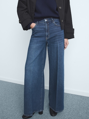 MANGO Wide leg Jeans 'ELISE' in Blue: front