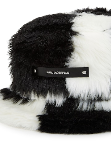 Karl Lagerfeld Шапка с периферия в черно