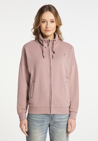 DreiMaster Vintage Zip-Up Hoodie in Pink: front