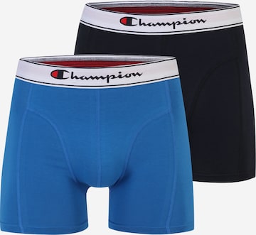Champion Authentic Athletic Apparel - Boxers em azul: frente