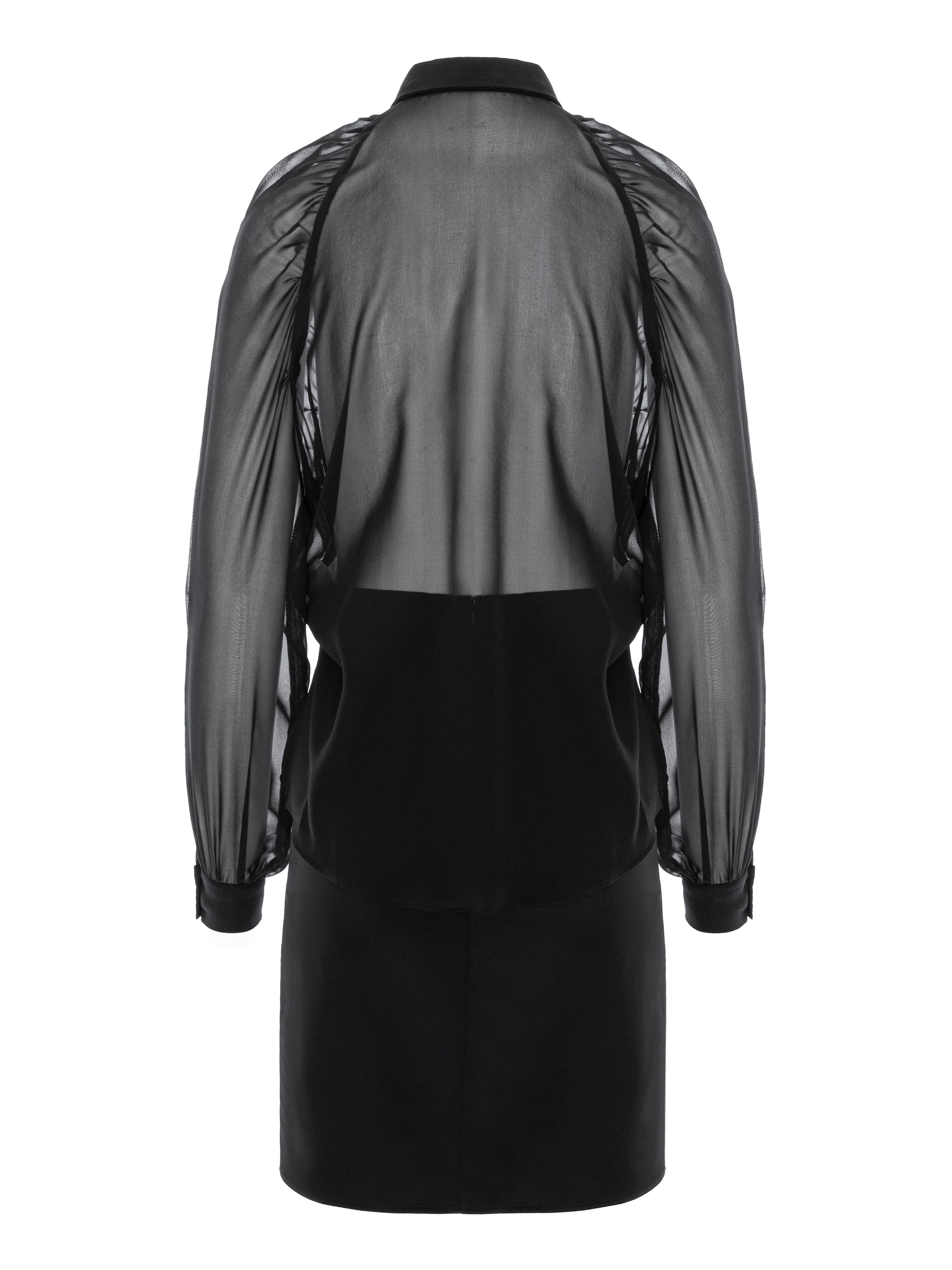AVENUE N°29 - Vestido 'Gathered Raglan' en negro