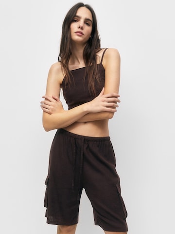 Pull&Bear Loosefit Cargobyxa i brun: framsida