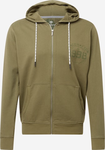 FYNCH-HATTON Zip-Up Hoodie in Green: front