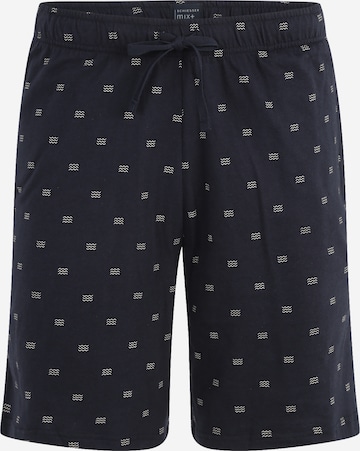 SCHIESSER Pyžamové kalhoty – modrá: přední strana