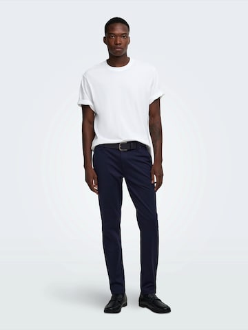 Only & Sons Слим фит Панталон Chino 'ONSTHOR' в синьо