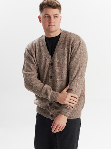 Dxnmxrk Knit Cardigan 'DXFranker' in Brown: front
