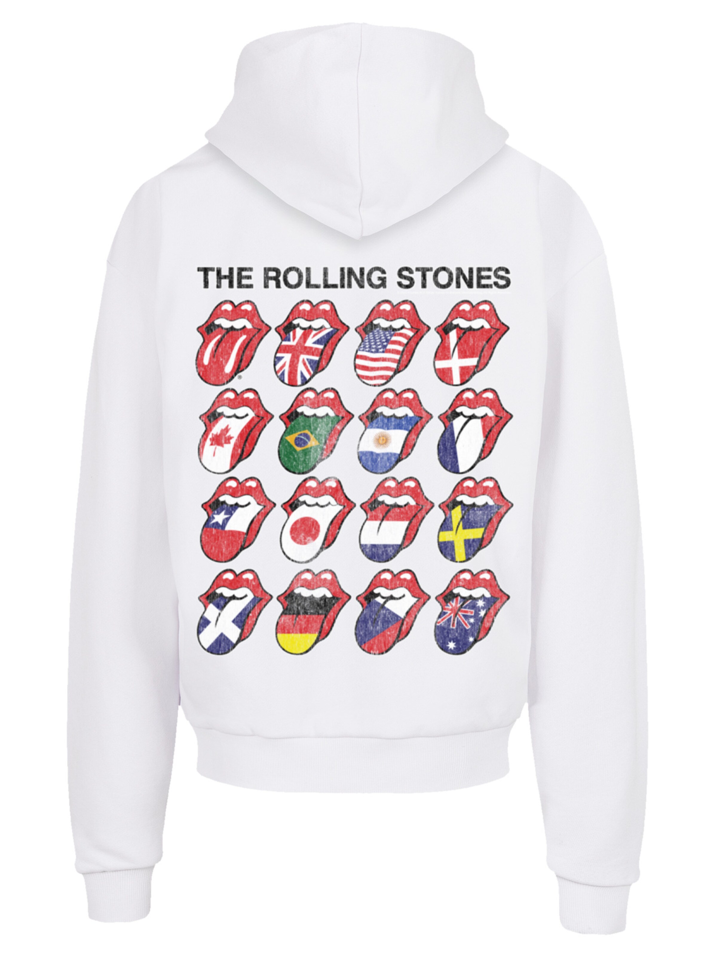 Sweat-shirt 'The Rolling Stones Voodoo Lounge Tongues' F4NT4STIC en blanc
