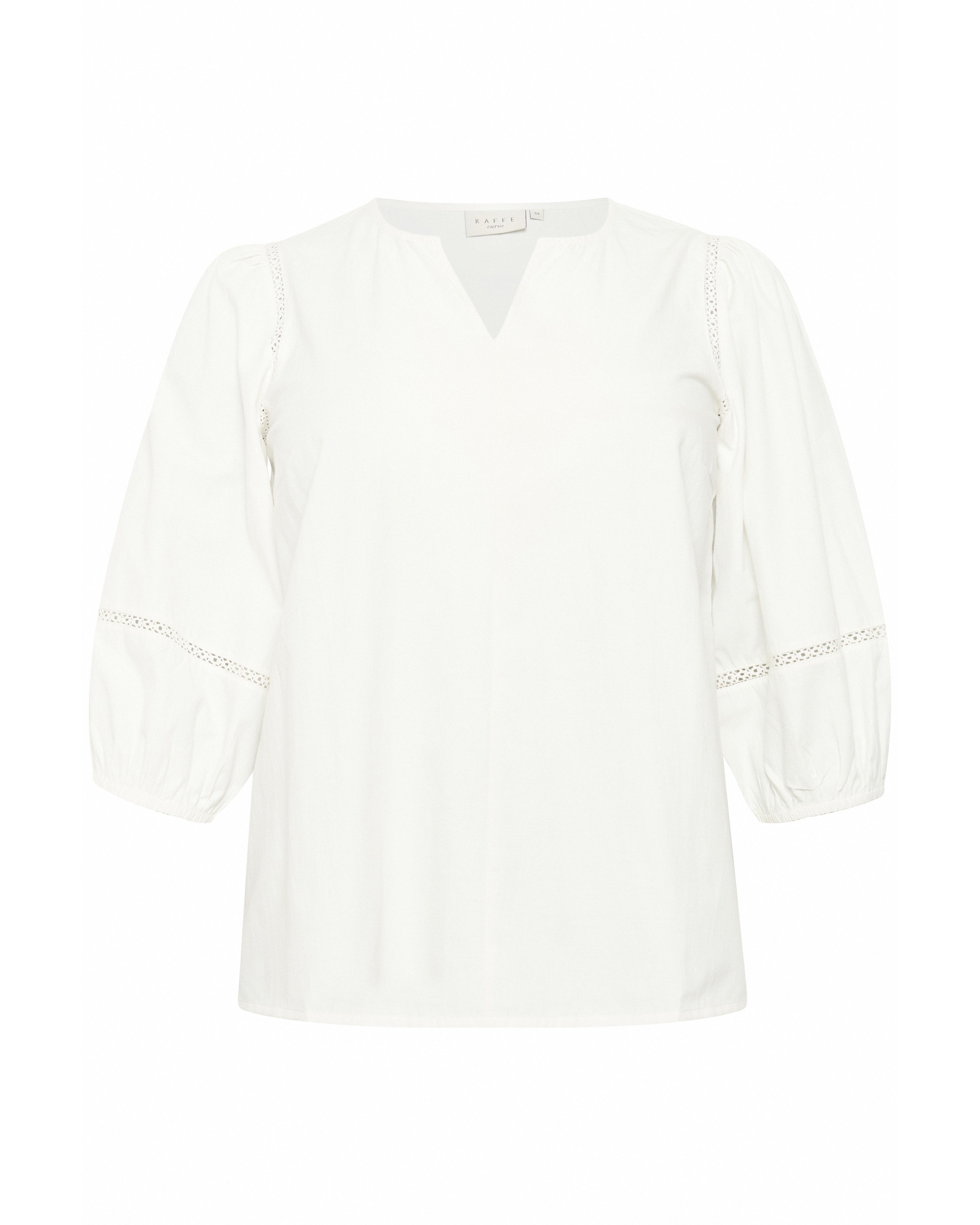 KAFFE CURVE Bluse 'Lilje' i hvid: forside