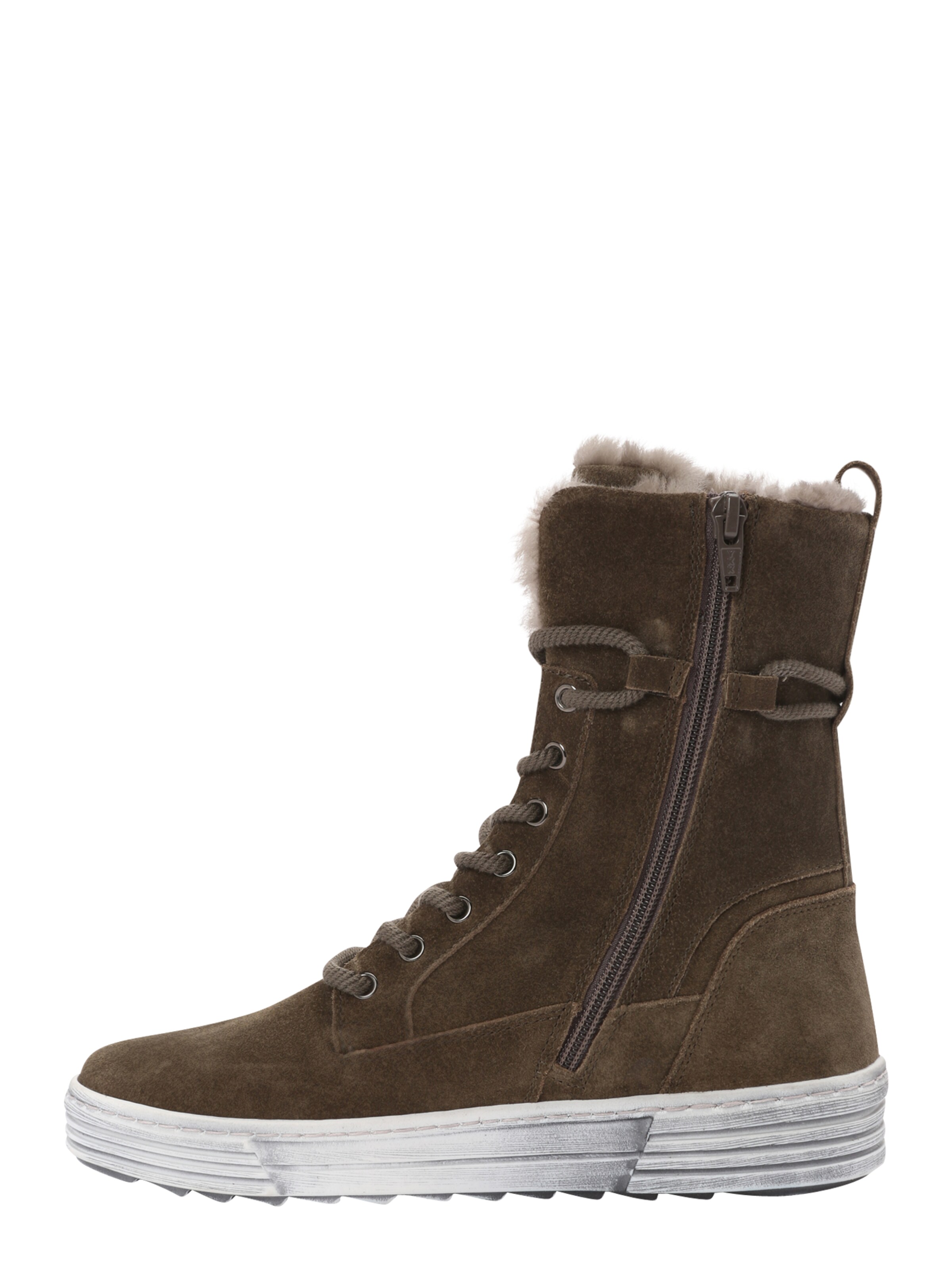 GABOR Lace-up bootie in Brown