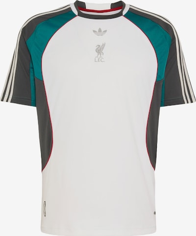 S dydžio Marškinėliai 'LFC Teamgeist 26' iš ADIDAS ORIGINALS, spalva – grafito / benzino spalva / raudona / balta, Prekių apžvalga