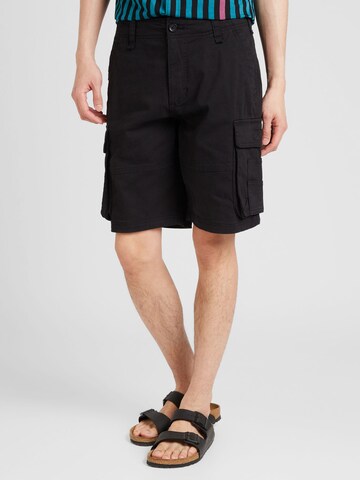 Regular Pantalon cargo HOLLISTER en noir : devant