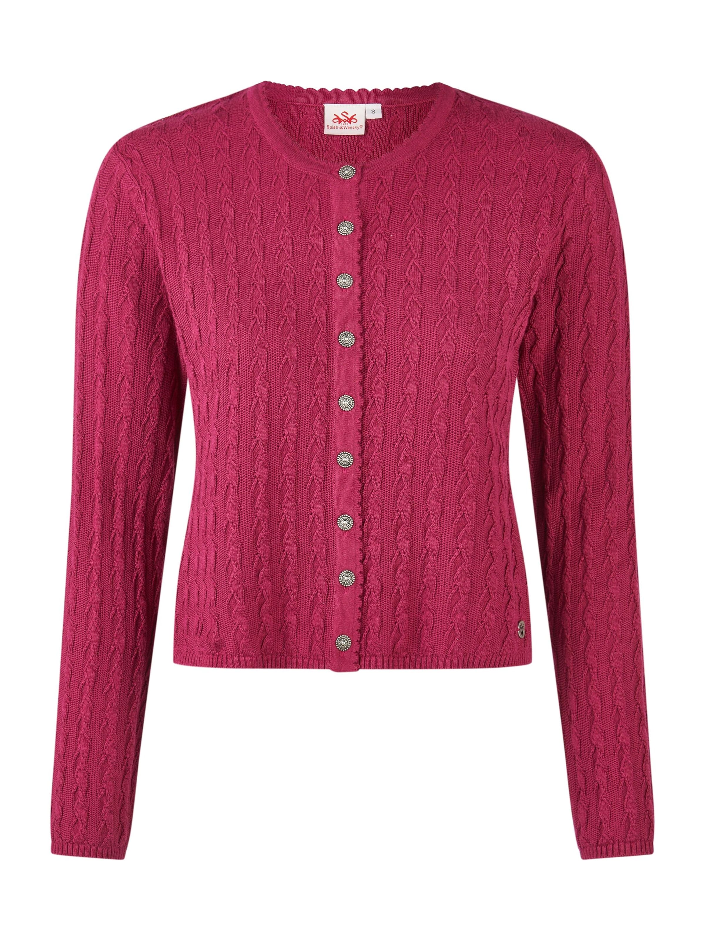 SPIETH & WENSKY Gebreid vest 'Hummeltal' in Lila: voorkant